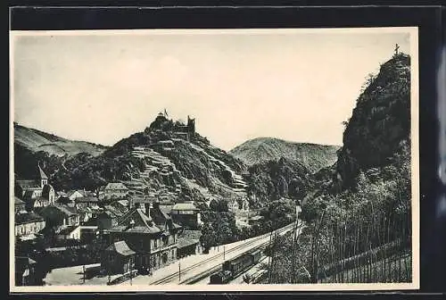 AK Altenahr /Ahrtal, Ortsansicht mit dem schwarzen Kreuz