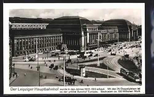 AK Leipzig, Hauptbahnhof, erb. 1903-1913