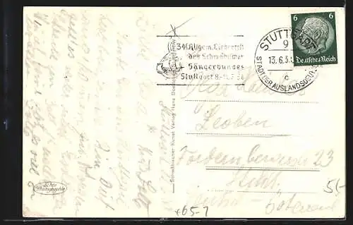 AK Stuttgart, Hauptbahnhof, Strassenbahn