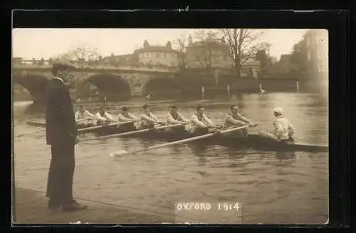 AK Oxford, Achter kurz vor dem Start zum Rennen 1914