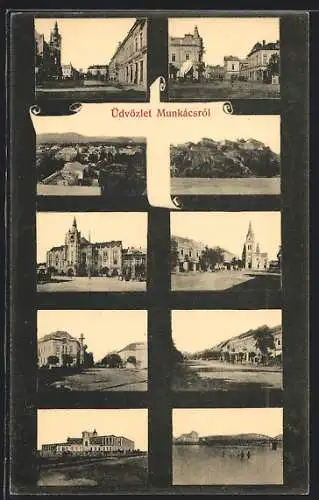 AK Mukacevo, Ortspartie mit Kirche