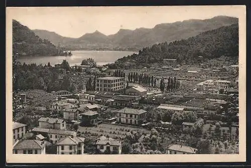 AK Cernobbio, Cernobbio con la veduta di Como allo sfondo
