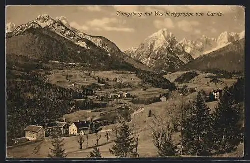 AK Tarvis, Blick auf Königsberg, Wischberg und Riesenleiche