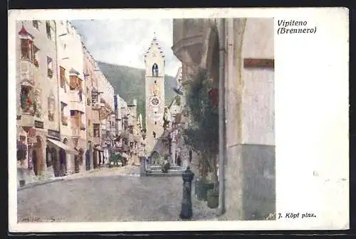 AK Sterzing, Strassenpartie im Ort