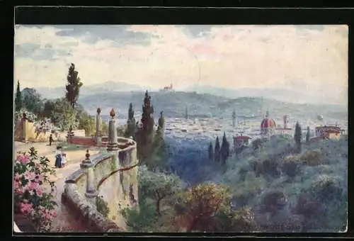 Künstler-AK Raphael Tuck & Sons Nr. 7889: Firenze, Panorama dalla Via Barbacane