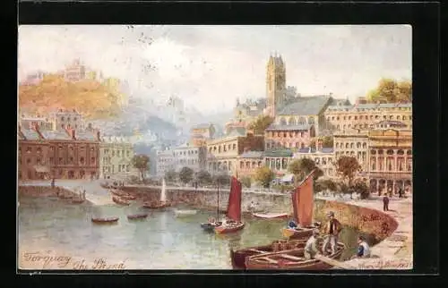 Künstler-AK Raphael Tuck & Sons Nr. 7366: Torquay, the strand