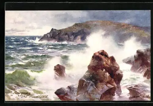 Künstler-AK Raphael Tuck & Sons Nr. 7462: Newquay, The Headland