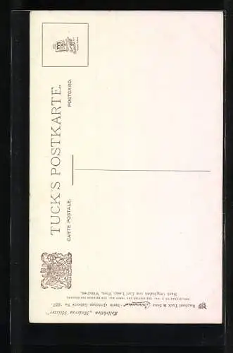 Künstler-AK sign. Care Leopold Voss: Hausdame trägt Tablett mit Teekanne