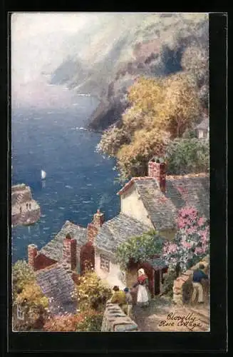 Künstler-AK Raphael Tuck & Sons Nr. 7464: Clovelly, Rose Cottage