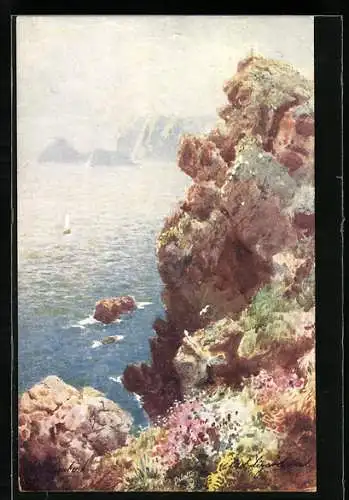 Künstler-AK Raphael Tuck & Sons Nr. 7069: Cornwall, Old Lizard Head