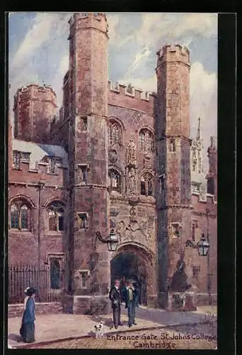 Künstler-AK Raphael Tuck & Sons Nr. 8940: Cambridge, Entrance Gate St. John`s College
