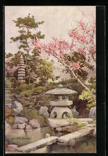 Künstler-AK Raphael Tuck & Sons Nr.: 7918: Japan, An Old Garden