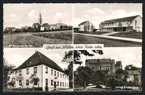 AK Hülen /Kreis Aalen, Gasthof zur alten Post, Schloss Kapfenburg