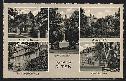AK Ilten, Altes Amtshaus, Rathaus, Ehrenmal