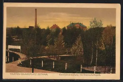 AK Zeithain, Truppen-Übungsplatz, Garnisonverwaltung mit Mannschaftspark