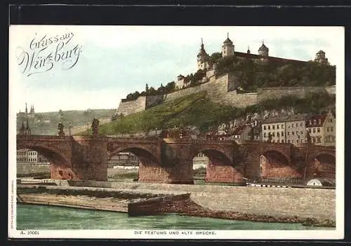 AK Würzburg, Festung & alte Brücke