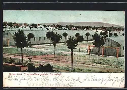 AK Darmstadt, Truppenübungsplatz, Baracken
