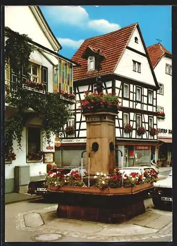 AK Bad Orb / Spessart, Brunnen am Marktplatz