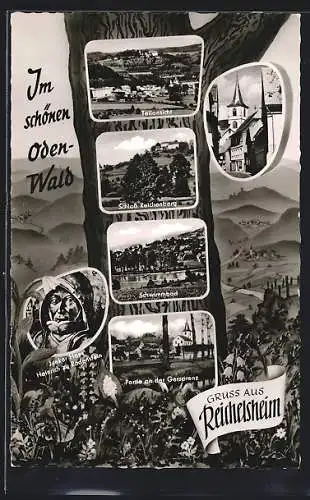 AK Reichelsheim / Odenwald, Schloss Reichenberg, Schwimmbad, Gersprenz