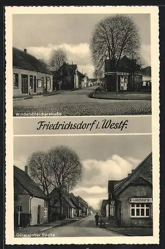 AK Friedrichsdorf i. Westf., Windelsbleicherstrasse, Gütersloher Strasse