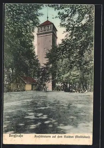 AK Melibocus / Bergstrasse, Aussichtsturm auf dem Malchen