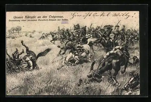 AK Soldau, Vernichtung einer russischen Kavallerie-Brigade, Soldaten in der Schlacht