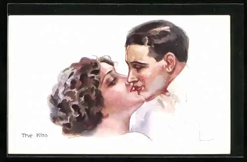 Künstler-AK Luis Usabal: The Kiss