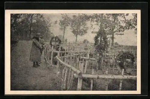 AK Stellungskrieg in Wolhynien, Jägerfriedhof bei Koryto