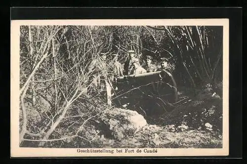 AK Geschützstellung bei Fort de Conde, Artillerie