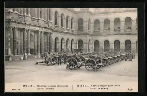AK A few german guns taken from the enemy 1914-15