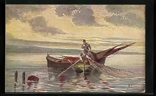 Künstler-AK Fischer holen das Netz ein