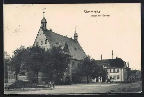 AK Sömmerda, Markt mit Rathaus