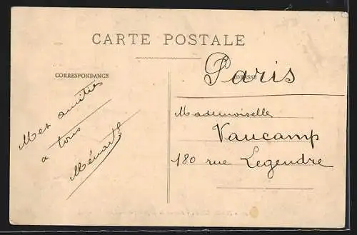 AK Marseille, Rue de la Republique, Strassenbahn