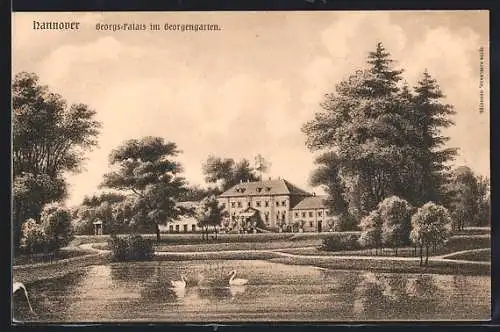 AK Hannover, Georgs-Palais im Georgengarten