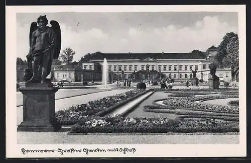 AK Hannover, Grosser Garten mit Schloss