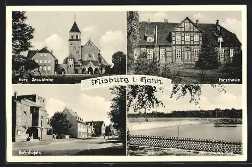 AK Misburg i. Hann., Forsthaus, Bahnhofstrasse, Am blauen See