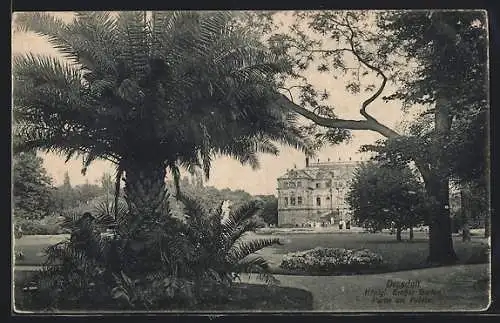 AK Dresden, Kgl. grosser Garten, Partie am Palais