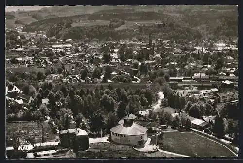AK Traunstein /Obb., Ortsansicht vom Flugzeug aus