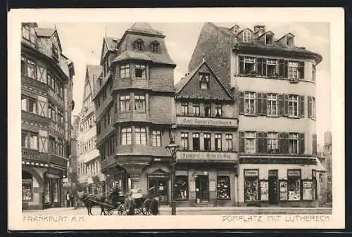AK Alt-Frankfurt, Domplatz mit Luthereck