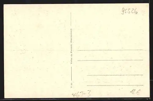 Künstler-AK Oberviechtach, Teilansicht mit Schloss Murach und Obermurach nach Merian 1644
