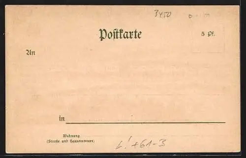 Lithographie Holzminden, Ortsansicht nach Merian 1640