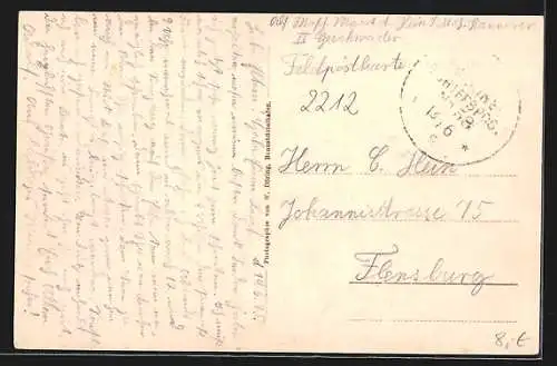 AK Brunsbüttelkoog, Kautzstrasse mit der neuen Pauluskirche