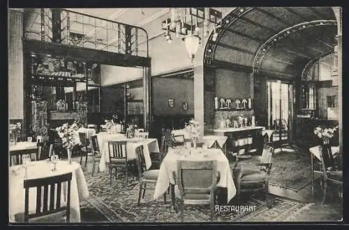 AK Hamburg-Neustadt, Restaurant im Grand-Hotel Vier Jahreszeiten Am Alsterbassin, Bes. F. Haerlin