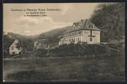 AK Reichelsheim i. Odw., Gasthaus und Pension Ruine Rodenstein