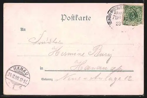 Lithographie Wiesbaden, Fach-Ausstellung für das Hotel-Wirtschaftswesen u. verwandte Gewerbe 1896, Kurhaus