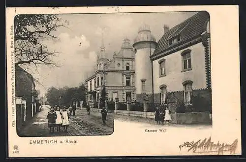 AK Emmerich a. Rhein, Partie an der Strasse Grosser Wall