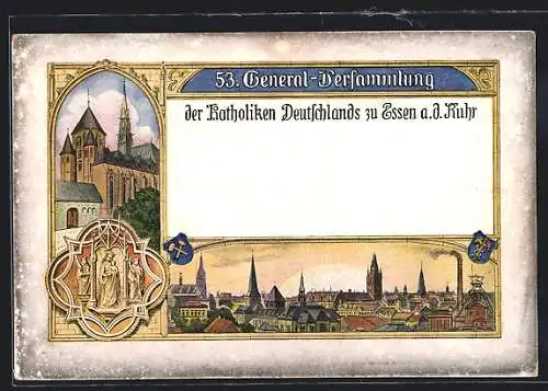 Lithographie Essen a. d. Ruhr, 53. General-Versammlung der Katholiken Deutschlands, Kirche