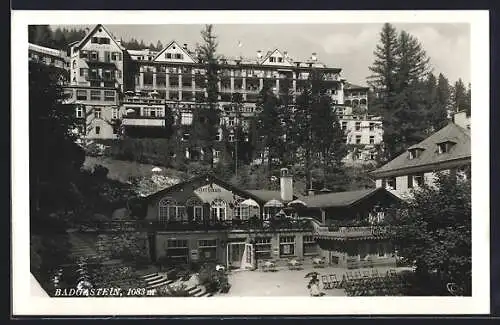 AK Badgastein, Café Jägerhaus und Hotel Bellevue