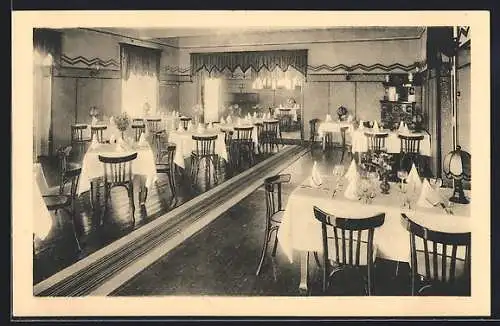 AK Gerolstein /Eifel, Hotel Dolomit, Innenansicht Speisesaal