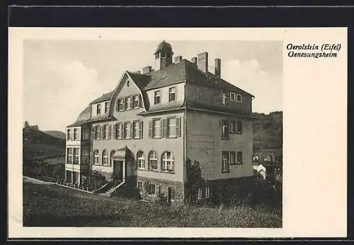 AK Gerolstein /Eifel, Genesungsheim, von einer Anhöhe gesehen